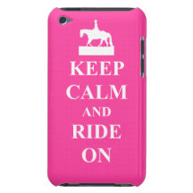Keep calm & ride on (pink) Case-Mate iPod touch case
