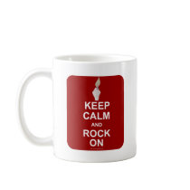 Keep Calm Rock On Coffee Mug