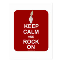 Keep Calm Rock On Postcards