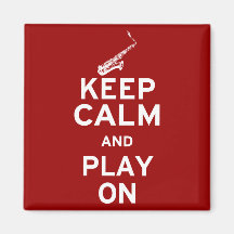 Keep Calm Saxophone Fridge Magnets