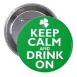 Keep Calm St Patricks Day Humour Pin