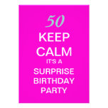 KEEP CALM Surprise 50th Birthday Party Invite