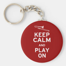 Keep Calm Trombone Key Chain