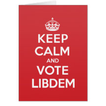 Keep Calm Vote Libdem Greeting Note Card