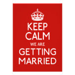Keep Calm We Are Getting Married - Wedding Personalised Announcement