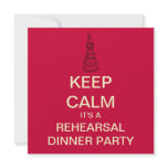 KEEP CALM Wedding Rehearsal Dinner Invite (Red) invitations