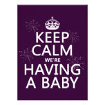 Keep Calm We're Having A Baby (in any colour) Invites