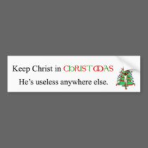 Keep Christ in Christmas (Tree) bumper stickers