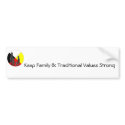 Keep Family & Traditional Values Strong bumper stickers