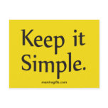 Keep it Simple postcards