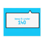 Keep it under 140 postcards