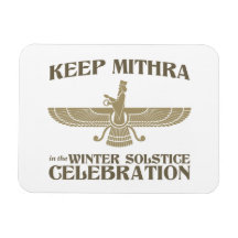 Keep Mithra in the Winter Solstice Celebration Rectangular Magnets