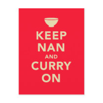 'Keep Nan and Curry On' Parody Postcard