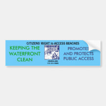 Keep our Waterfront Clean Bumper Stickers