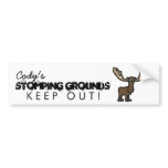 Keep out wildlife Room bumper stickers