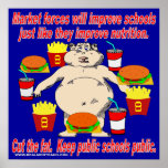 Keep Public Schools Public (blue) posters