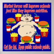 Keep Public Schools Public (blue) Poster