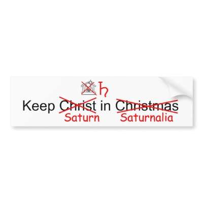 Keep Saturn in Saturnalia Bumper Stickers by TaylorX04