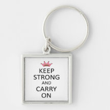 Keep Strong and Carry On Keychains
