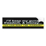 Keep the change 1 bumper sticker