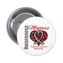 Keep The Faith - Lung Cancer Pinback Buttons