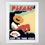 Keep The Park Clean 1937 WPA Posters