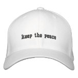 keep the peace embroidered baseball caps