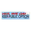 Keep the Public Option! bumper stickers
