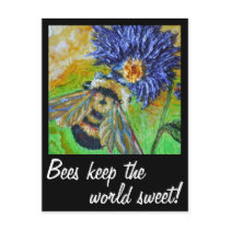 Keep the world sweet Bee Post Cards