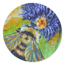 Keep the world sweet Bee Round Stickers