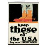 "Keep These off the U.S.A USA" RESTORED WWI image cards