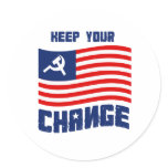 Keep your Change T-shirt Round Stickers