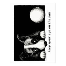 Keep your eye on the ball postcard