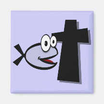 Keep Your Eyes on the Cross Refrigerator Magnet