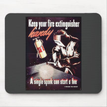 Keep Your Fire Extinguisher Handy Mouse Pads