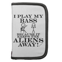Keeps Aliens Away Bass Folio Planners