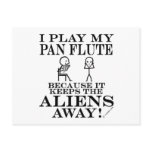 Keeps Aliens Away Pan Flute postcards