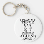 Keeps Aliens Away Tenor Sax Keychains