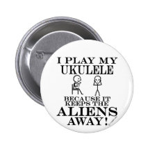Keeps Aliens Away Ukulele Pin