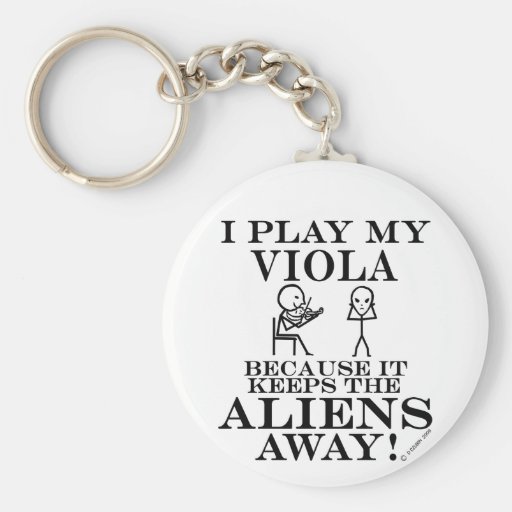 Keeps Aliens Away Viola Keychain