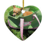 Keepsake Ornament : Chihuahua in Tote Bag