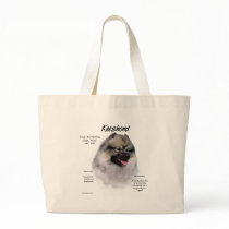 Keeshond History Design Tote Bag