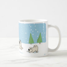 Keesies Playing in the Snow Mugs