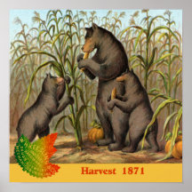 Keesling Leaf & Bear Harvest Ad Posters