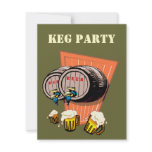 Keg Party Beer Kegs Tapped Octoberfest Invitations