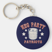 Keg Party Patriots Keychain