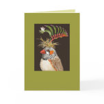 Keith, zebra finch card