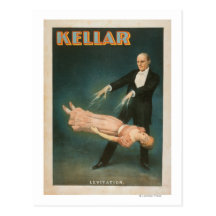 Kellar Levitation Magic Poster #1 Postcards