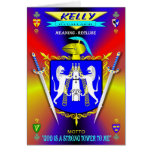 KELLY FAMILY COAT OF ARMS CREST AND SHIELD cards