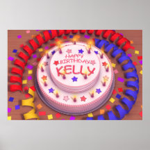 Kelly's Birthday Cake Posters